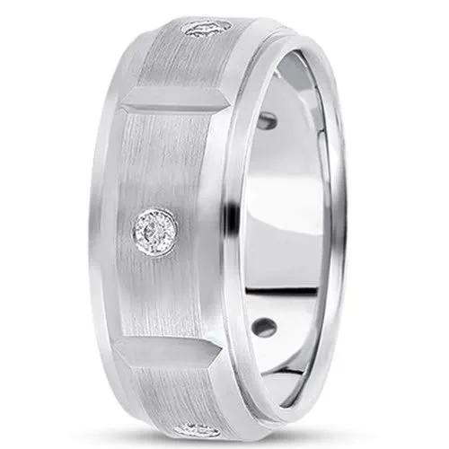 0.30ctw Diamond 14K Gold  Wedding Band (8mm) - (F - G Color, SI2 Clarity)