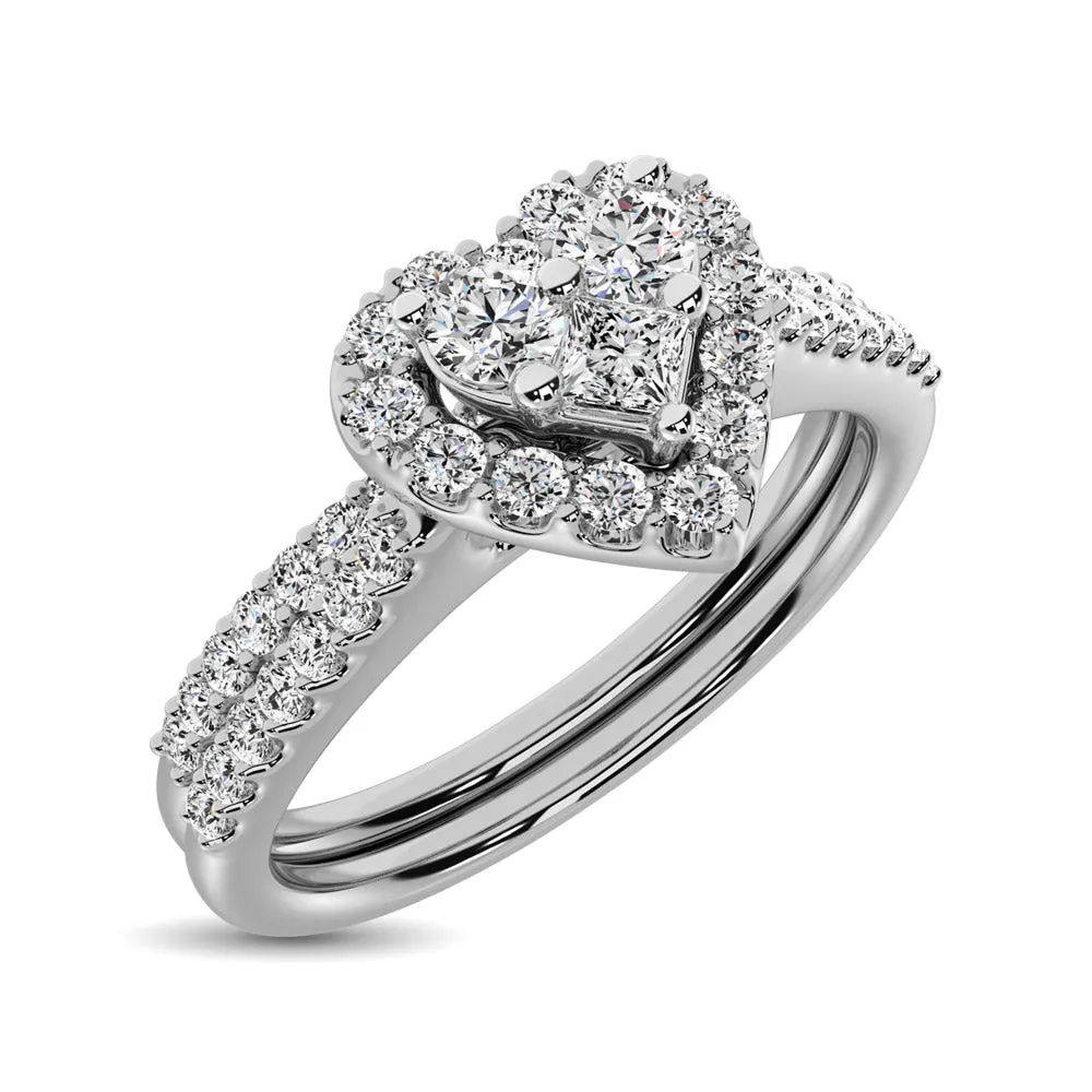 10K White Gold 2/5 Ct. Tw. Diamond Bridal Ring