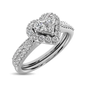10K White Gold 2/5 Ct. Tw. Diamond Bridal Ring
