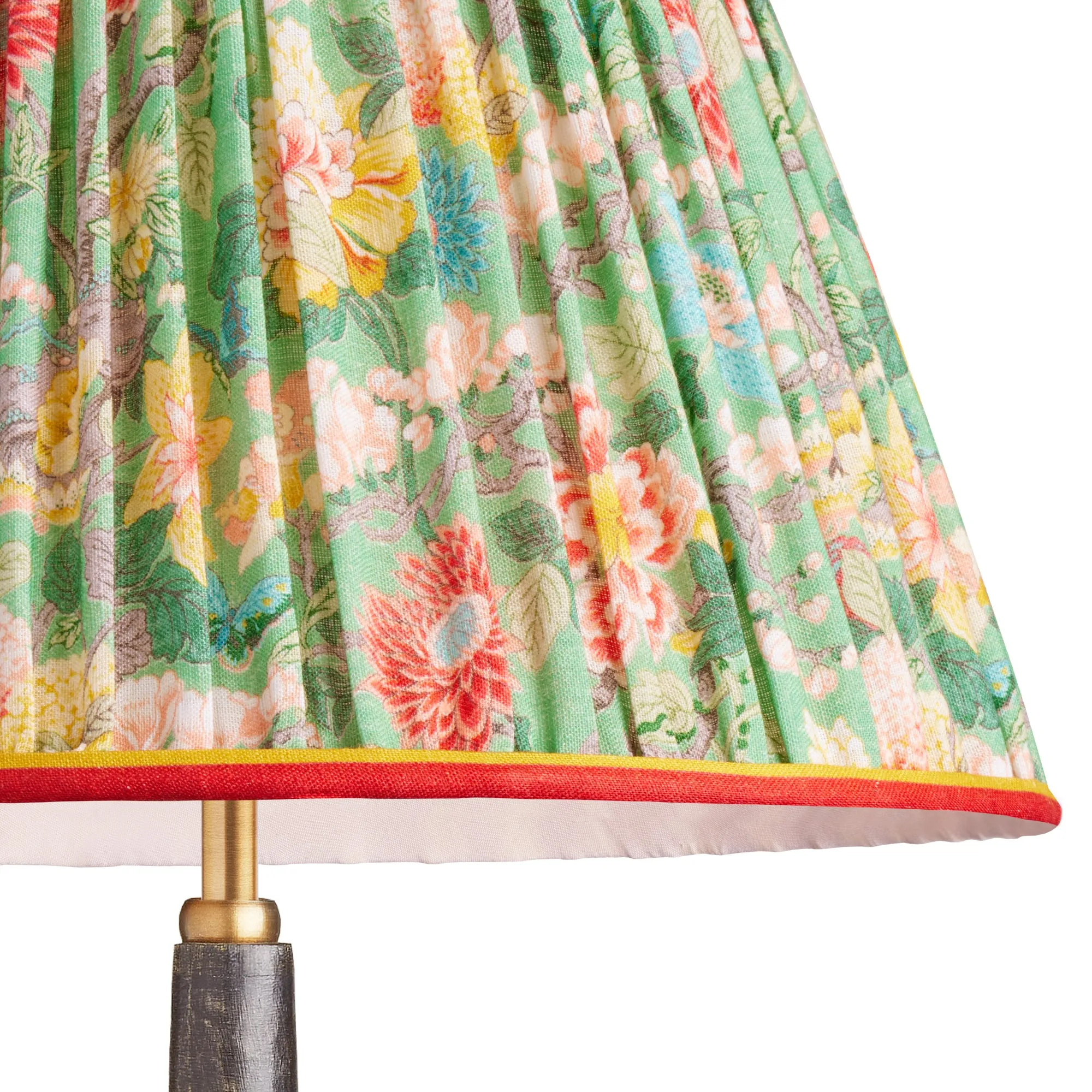 16cm empire shade in emerald Little Magnolia linen by GP & J Baker