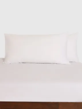 2 Pack 200TC Standard King Pillowcases - White
