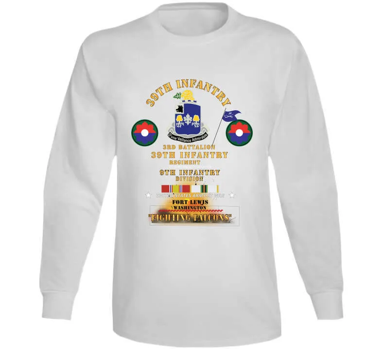 3rd Bn 39th Infantry - 9th  Infantry Div - Ft Lewis, Wa  - Fighting Falcons  W Cold Svc  X 300 T Shirt