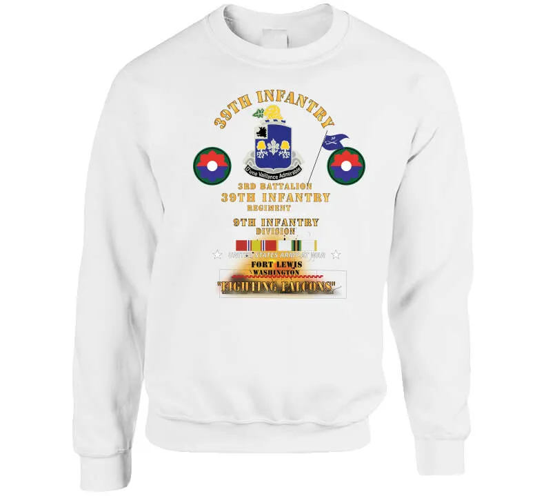 3rd Bn 39th Infantry - 9th  Infantry Div - Ft Lewis, Wa  - Fighting Falcons  W Cold Svc  X 300 T Shirt