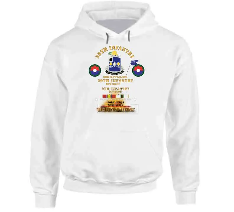 3rd Bn 39th Infantry - 9th  Infantry Div - Ft Lewis, Wa  - Fighting Falcons  W Cold Svc  X 300 T Shirt