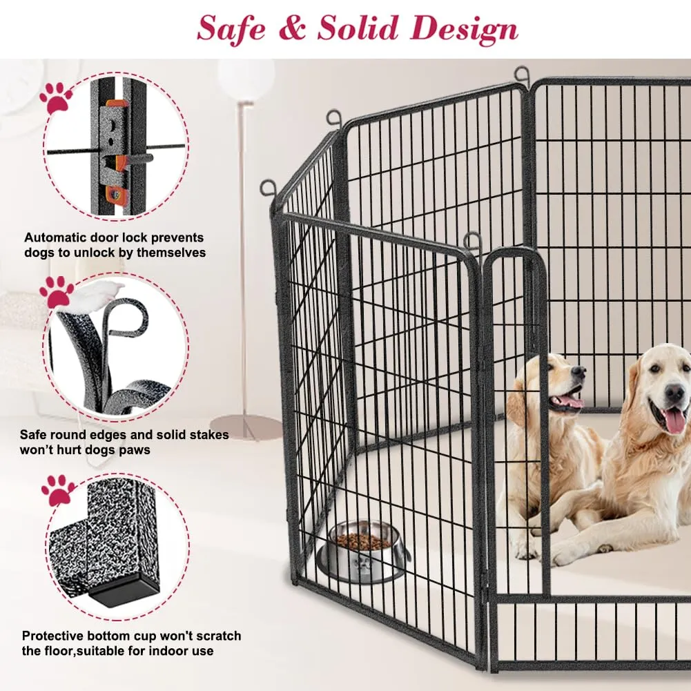40 inch Dog Fence Outdoor Dog Pens Outdoor Heavy Duty Dog Playpen for Large Dogs, 14 Panels Dog Enclosures for Outside Pet Playpen Indoor Puppy Playpen Outdoor Dog Fence for RV Camping, Yard