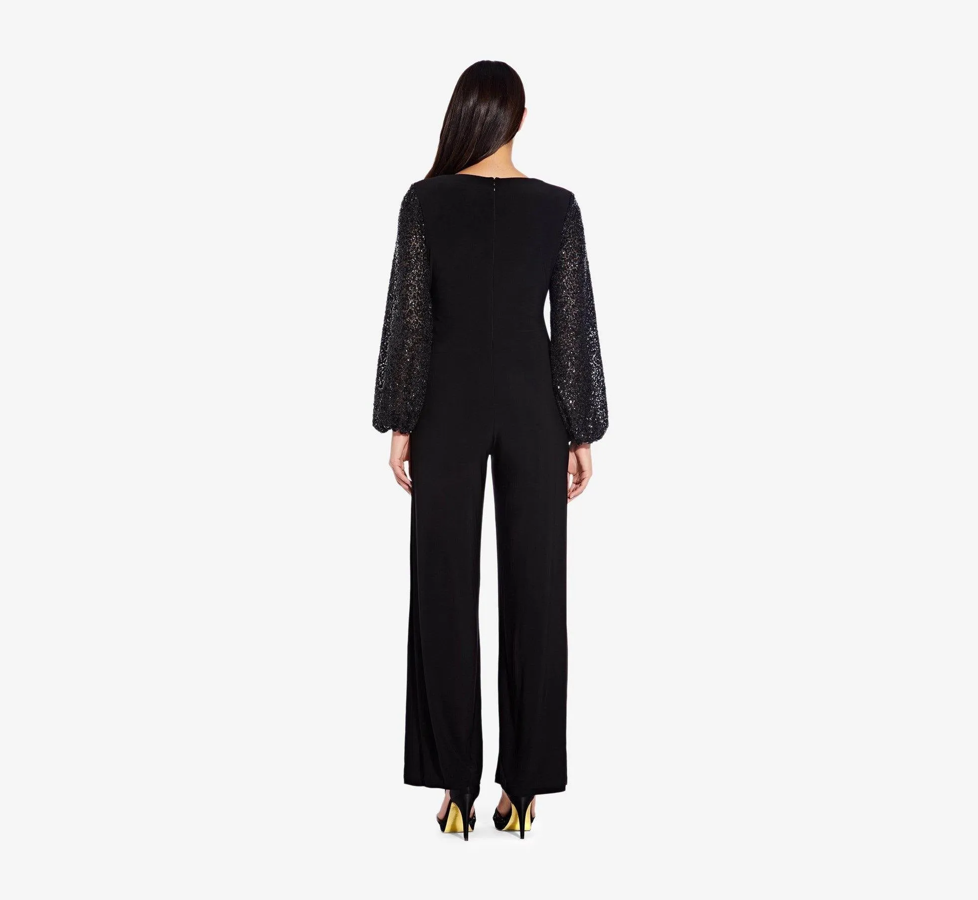 Adrianna Papell AP1E206642 Formal Ruched Jumpsuit