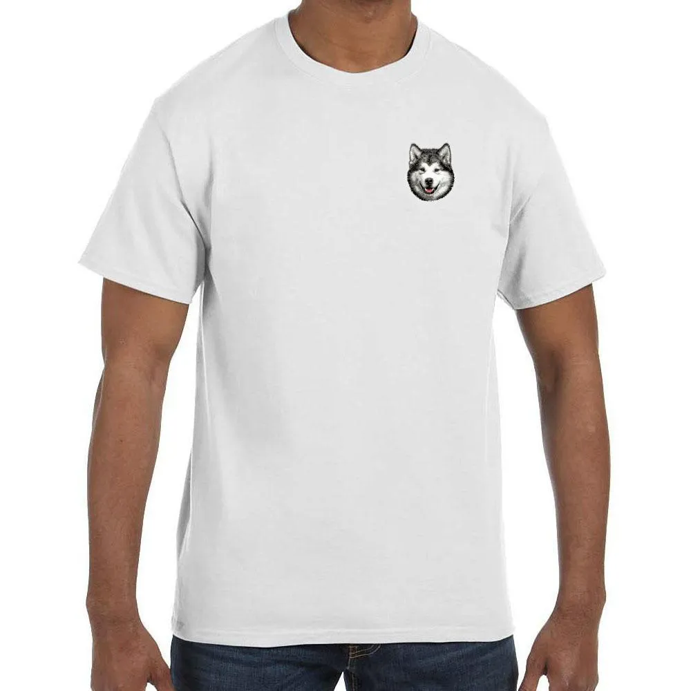Alaskan Malamute Embroidered Mens T-Shirts