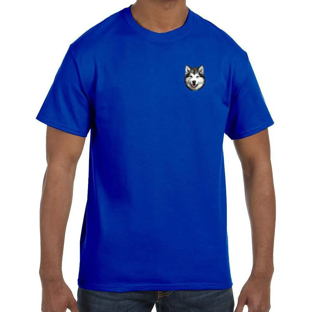 Alaskan Malamute Embroidered Mens T-Shirts