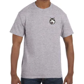 Alaskan Malamute Embroidered Mens T-Shirts