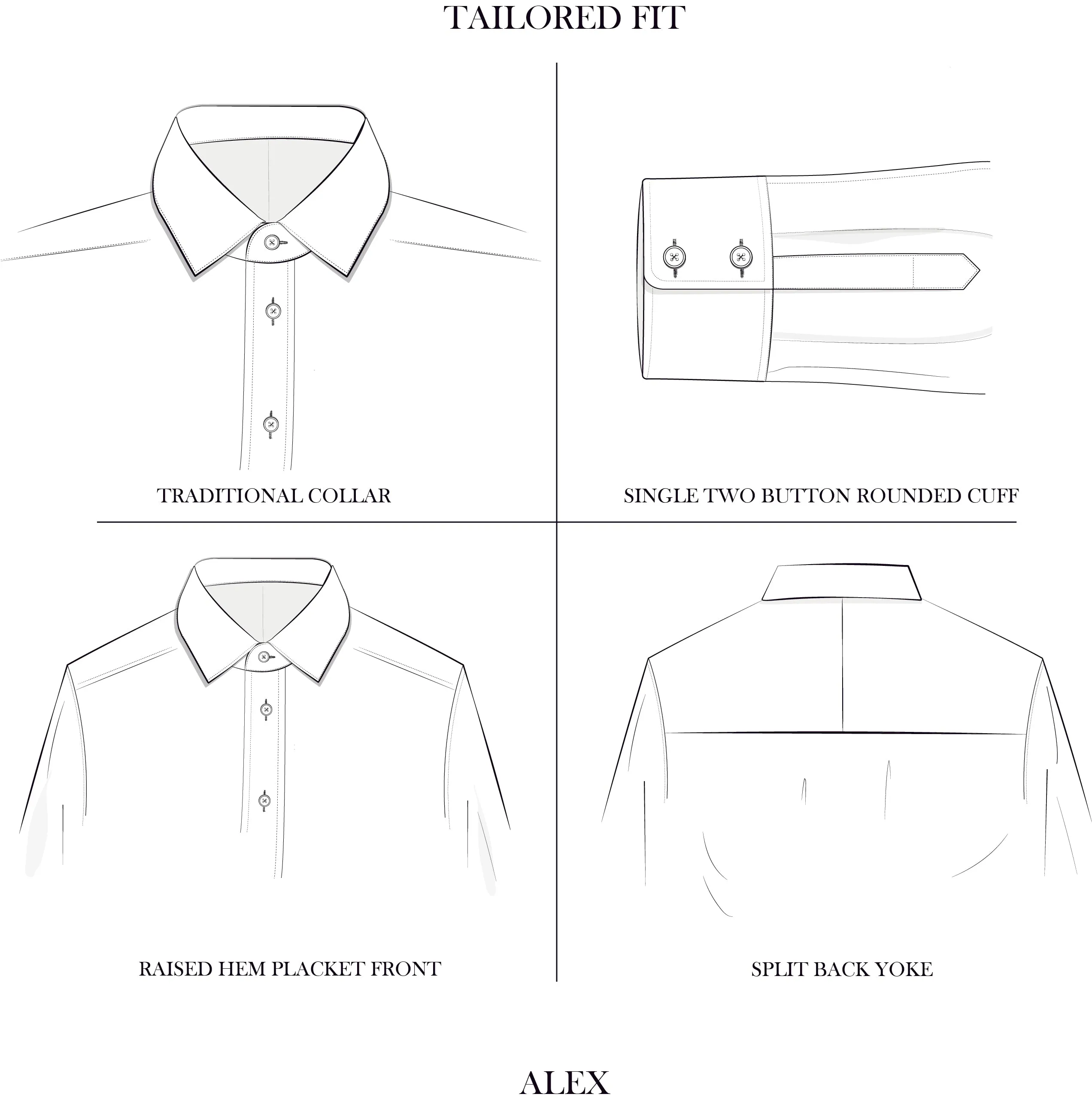 Alex White Fine Twill Shirt