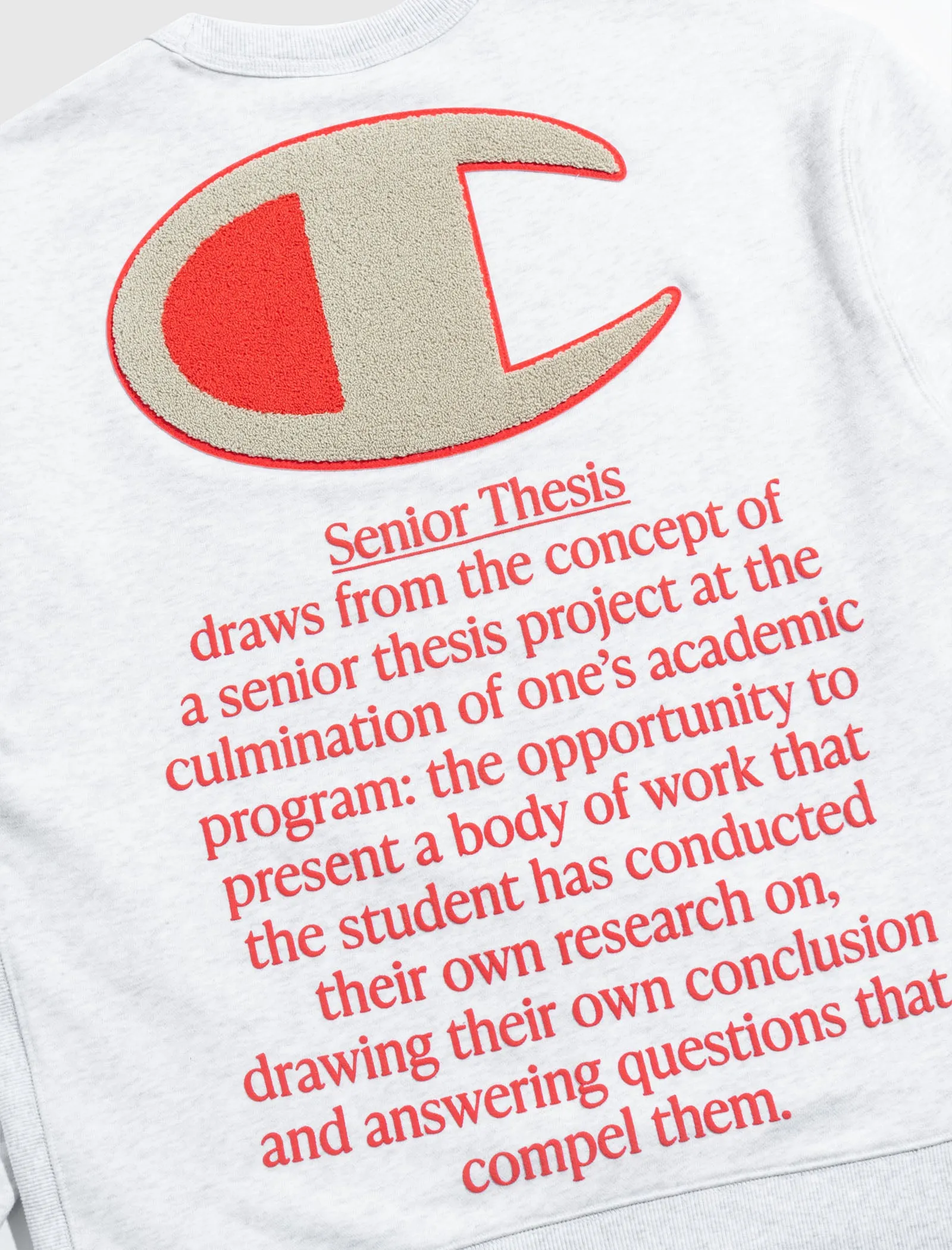 ANGELO BAQUE SENIOR THESIS CREWNECK
