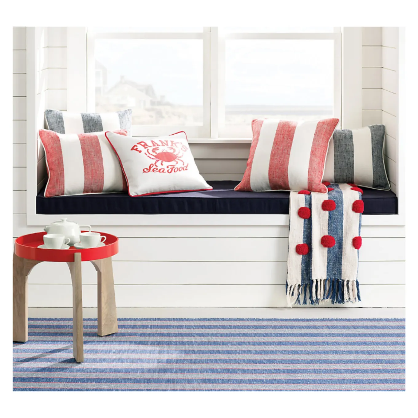 Annie Selkie Navy Awning Stripe