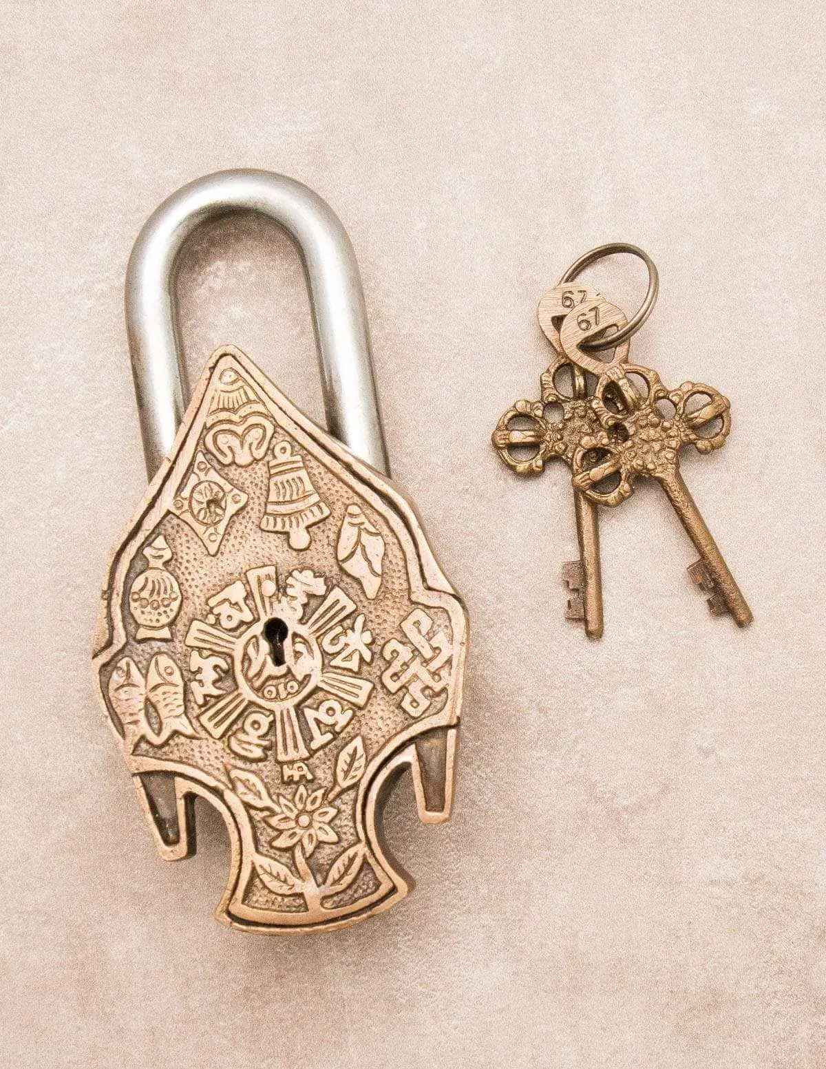 Antique Brass Buddha Lock