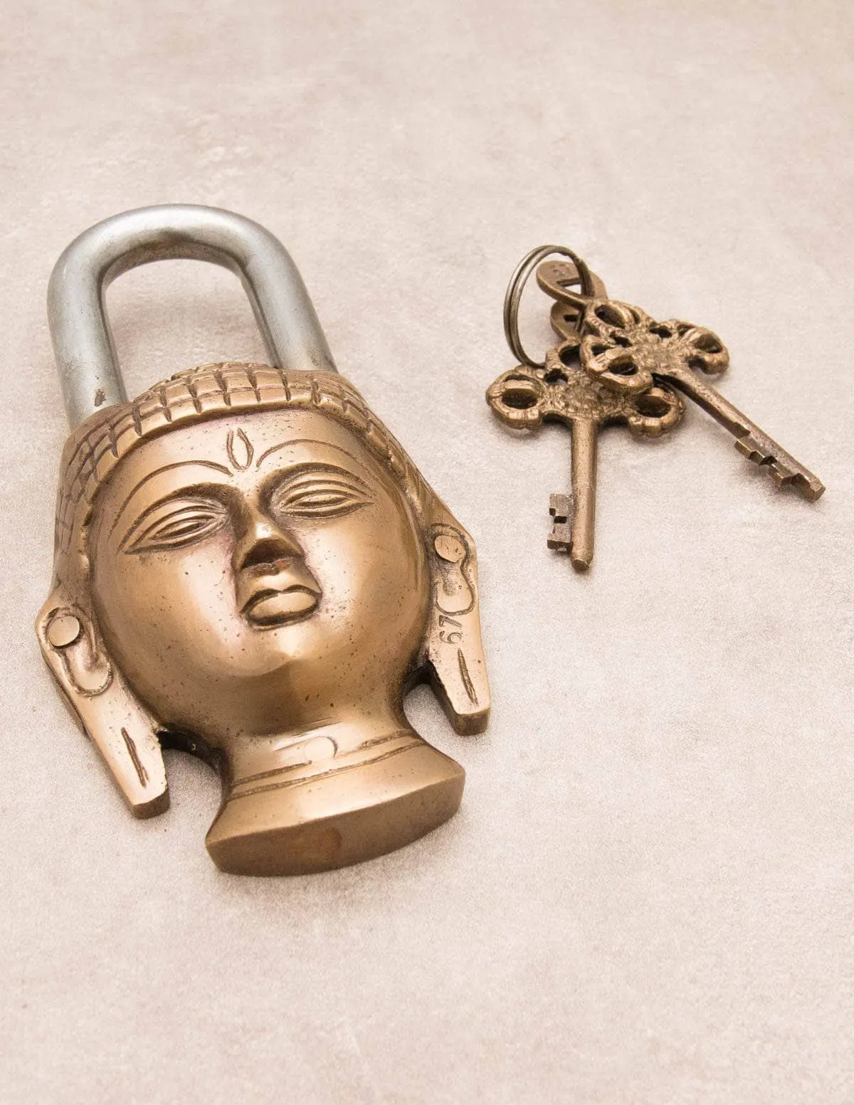 Antique Brass Buddha Lock