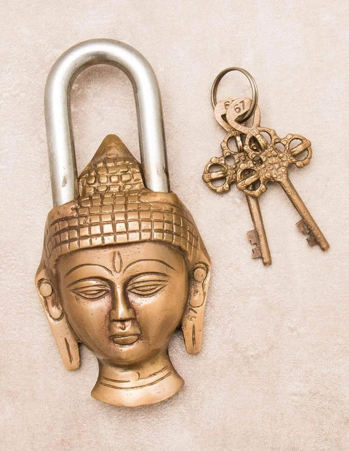 Antique Brass Buddha Lock