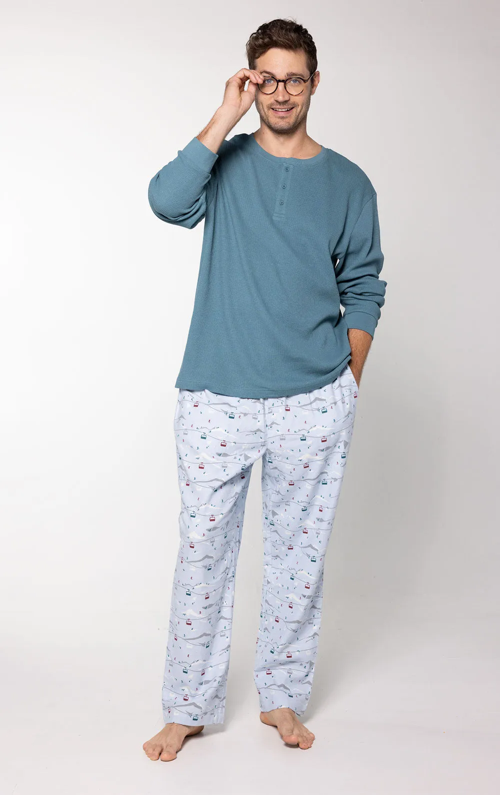 Apres Ski Men’s Flannel Pajamas- Pet and Owner