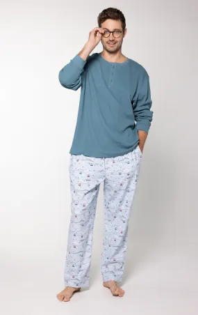 Apres Ski Men’s Flannel Pajamas- Pet and Owner