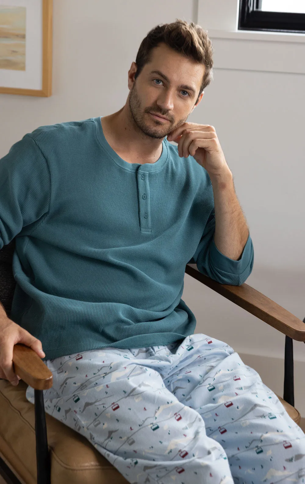 Apres Ski Men’s Flannel Pajamas- Pet and Owner