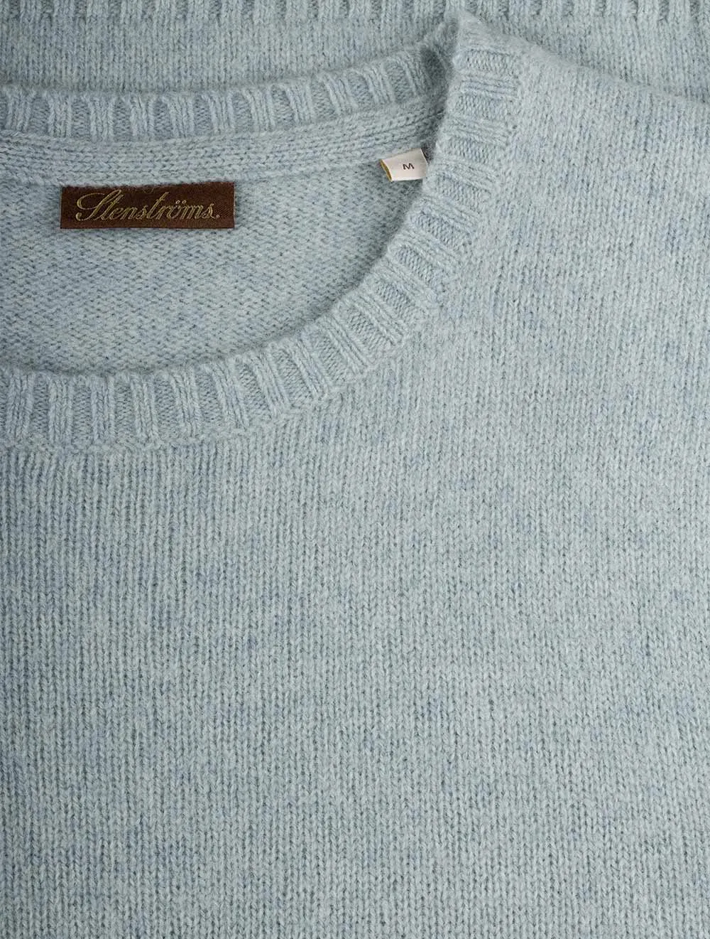 Aqua Crew Neck Yak and Wool Mix Jumper