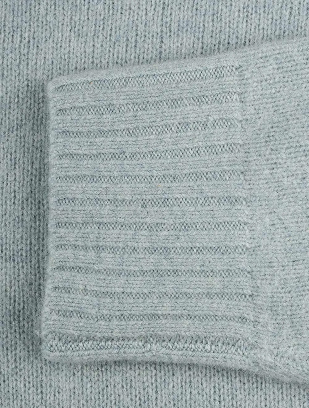 Aqua Crew Neck Yak and Wool Mix Jumper
