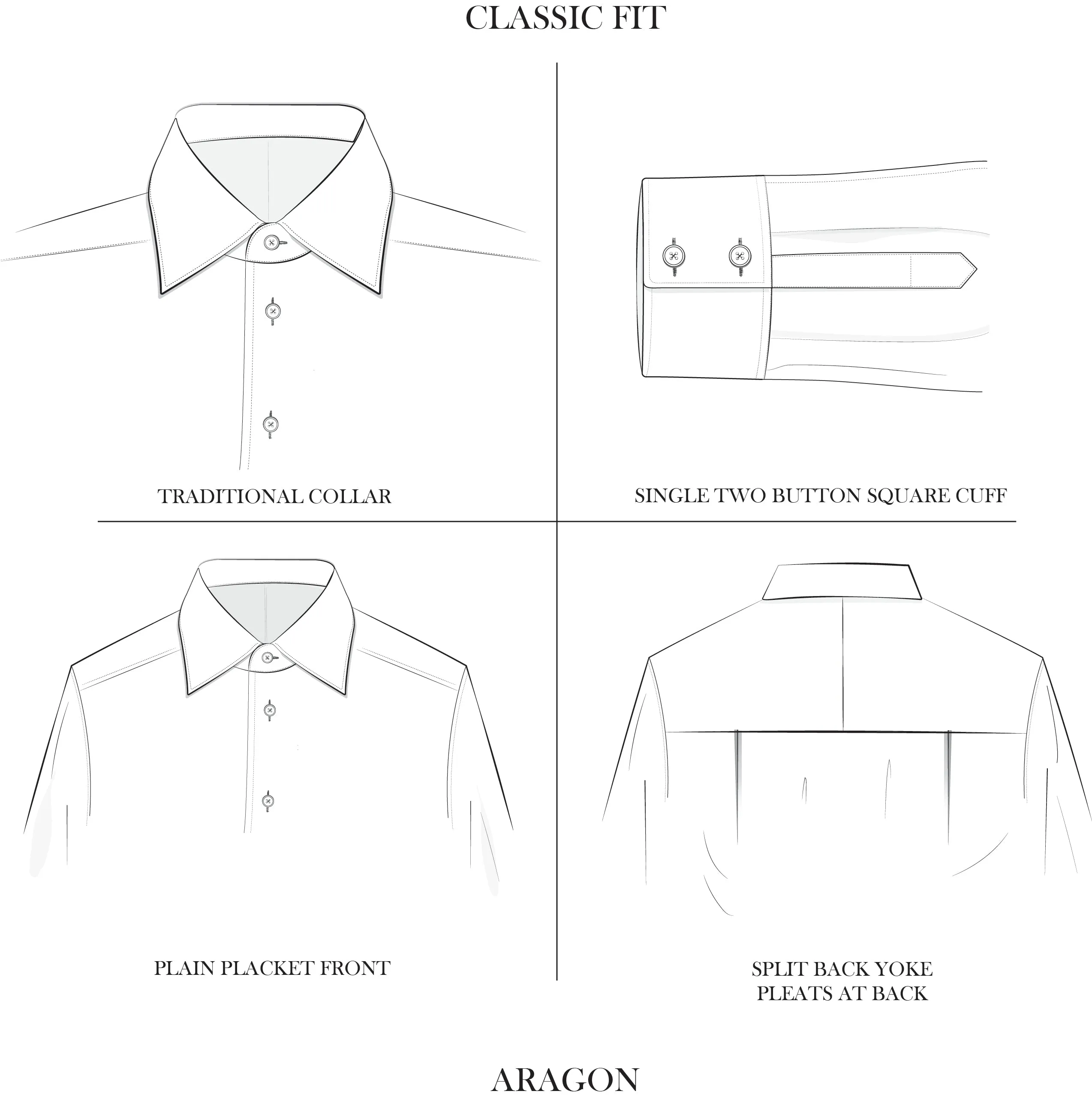 Aragon Chalk White Cotton Cashmere Twill Shirt