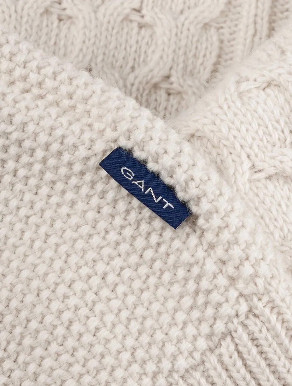 Aran Cable Crew Neck Cream