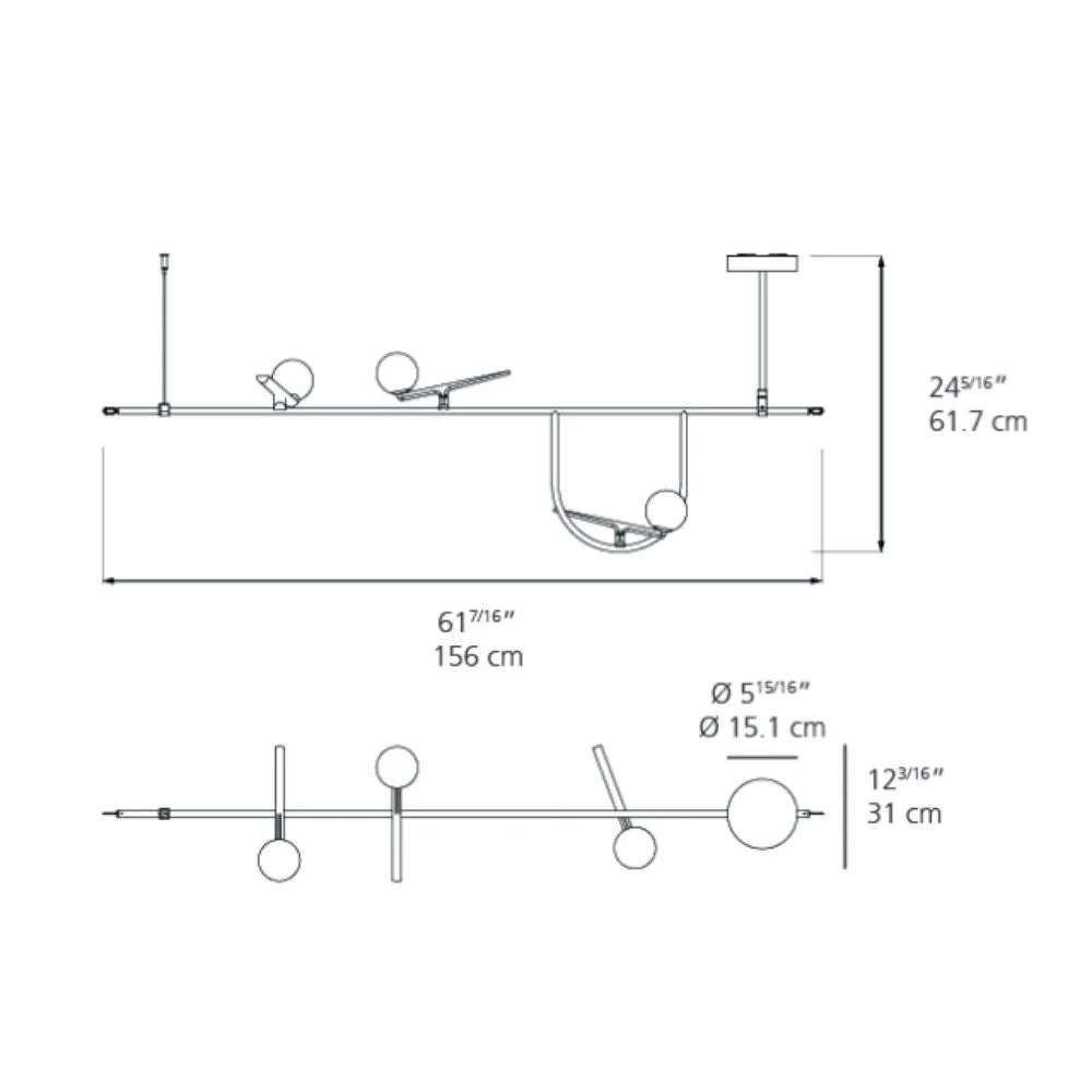 Artemide Yanzi SC1 suspension lamp LED