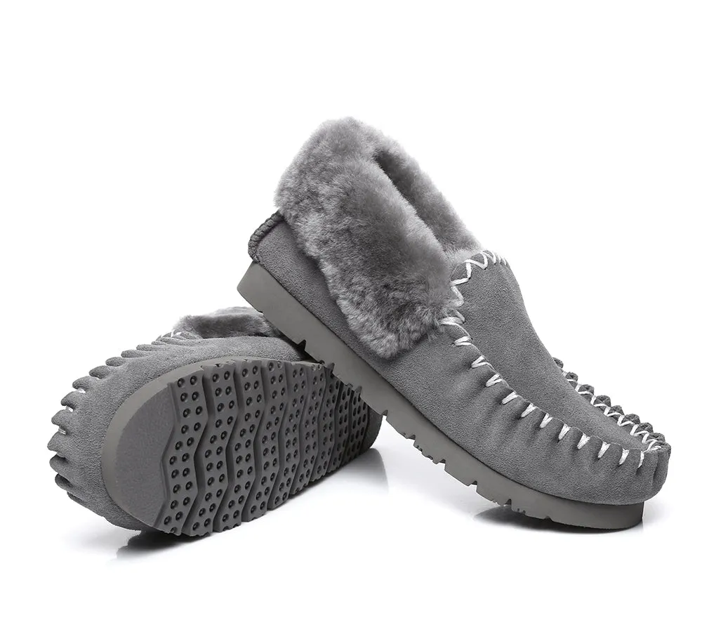 AUSTRALIAN SHEPHERD® UGG Kids Sheepskin Wool Ankle Slippers Popo Moccasins