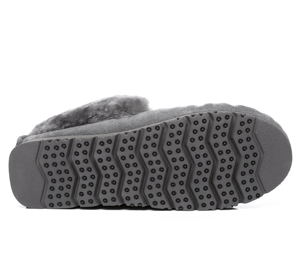 AUSTRALIAN SHEPHERD® UGG Kids Sheepskin Wool Ankle Slippers Popo Moccasins
