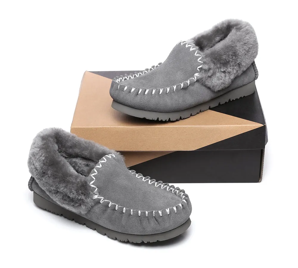 AUSTRALIAN SHEPHERD® UGG Kids Sheepskin Wool Ankle Slippers Popo Moccasins