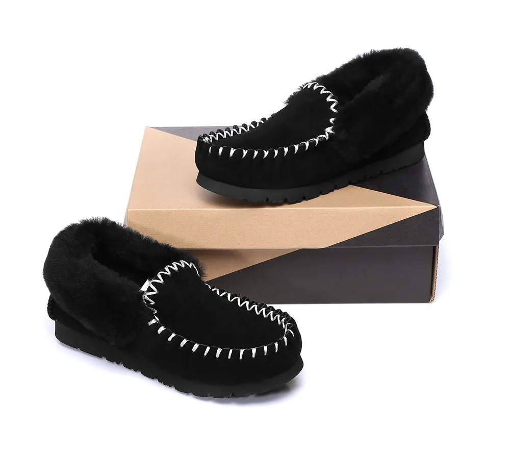 AUSTRALIAN SHEPHERD® UGG Kids Sheepskin Wool Ankle Slippers Popo Moccasins