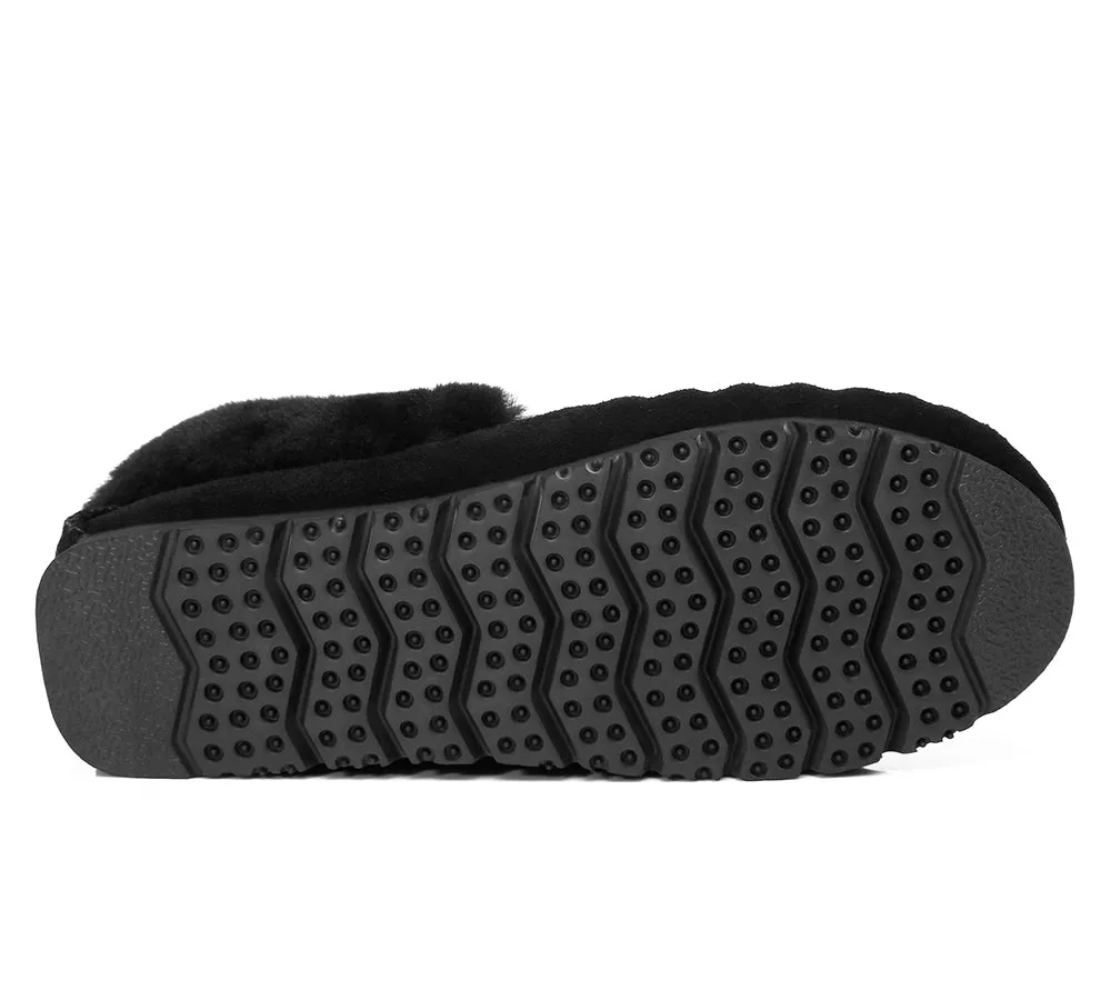 AUSTRALIAN SHEPHERD® UGG Kids Sheepskin Wool Ankle Slippers Popo Moccasins