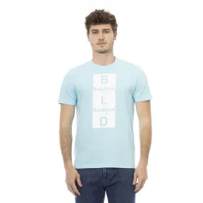 Baldinini Trend Light Blue Cotton Men Men's T-Shirt
