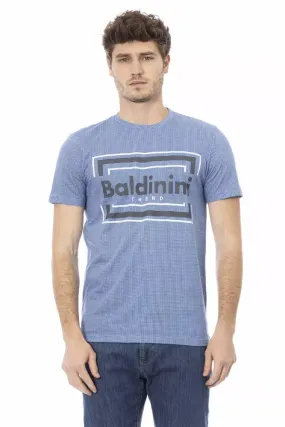Baldinini Trend Light Blue Cotton Men Men's T-Shirt