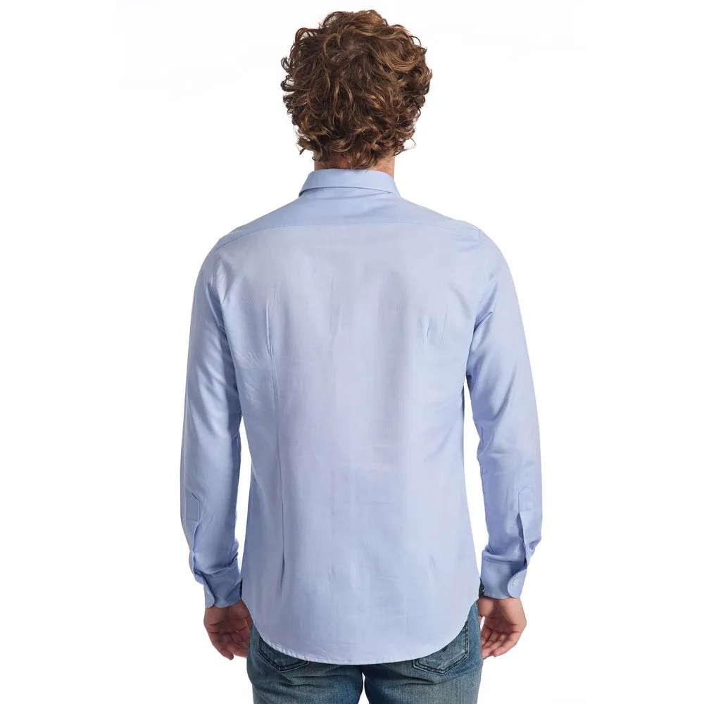 Baldinini Trend Light Blue Cotton Men's Shirt