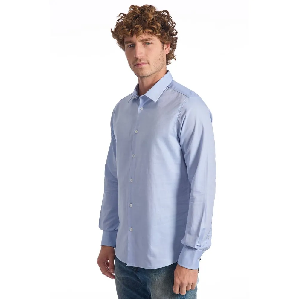 Baldinini Trend Light Blue Cotton Men's Shirt