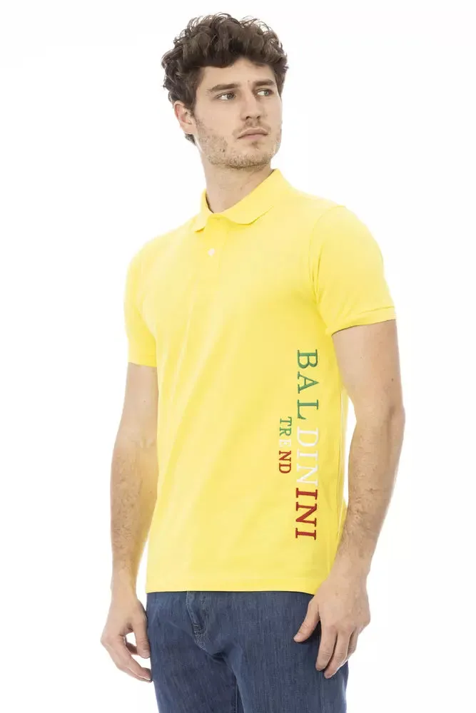 Baldinini Trend Yellow Cotton Men Men's Polo-Shirt