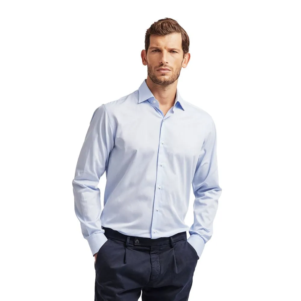 Ballantyne Light Blue Cotton Men Men's Shirt