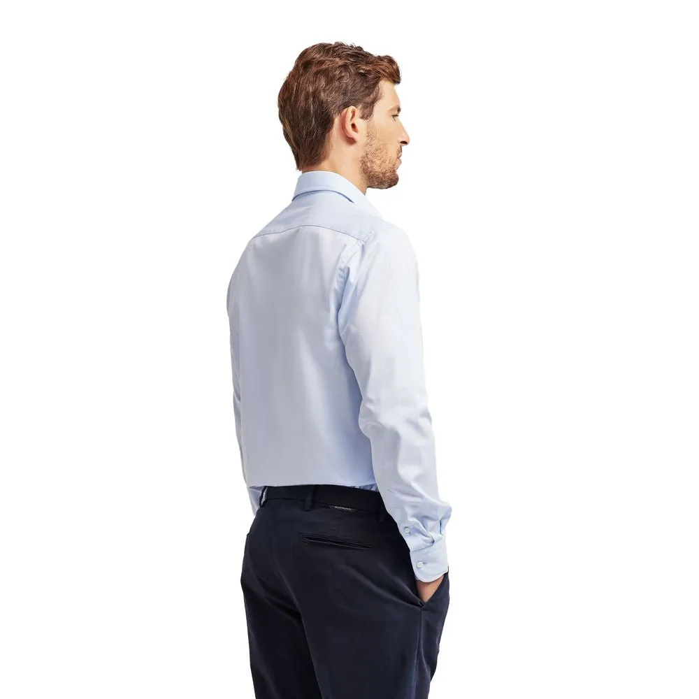 Ballantyne Light Blue Cotton Men Men's Shirt