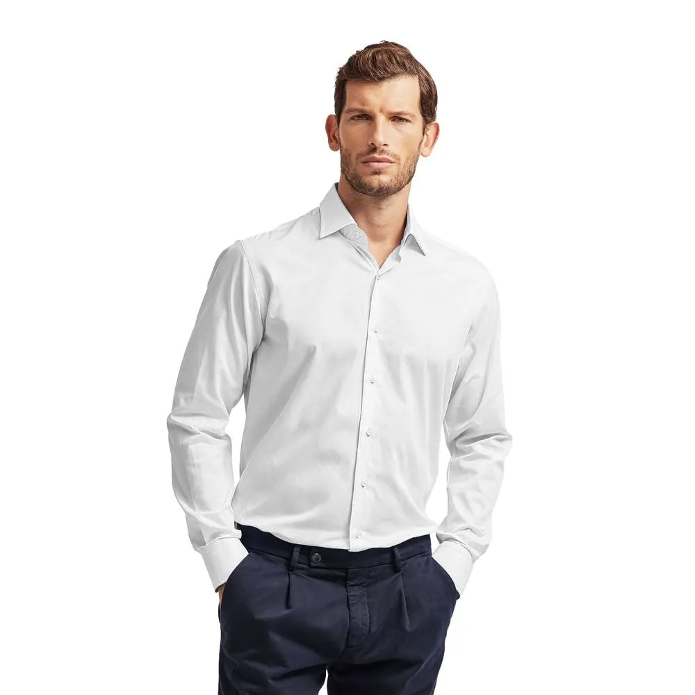 Ballantyne White Cotton Men Men's Shirt