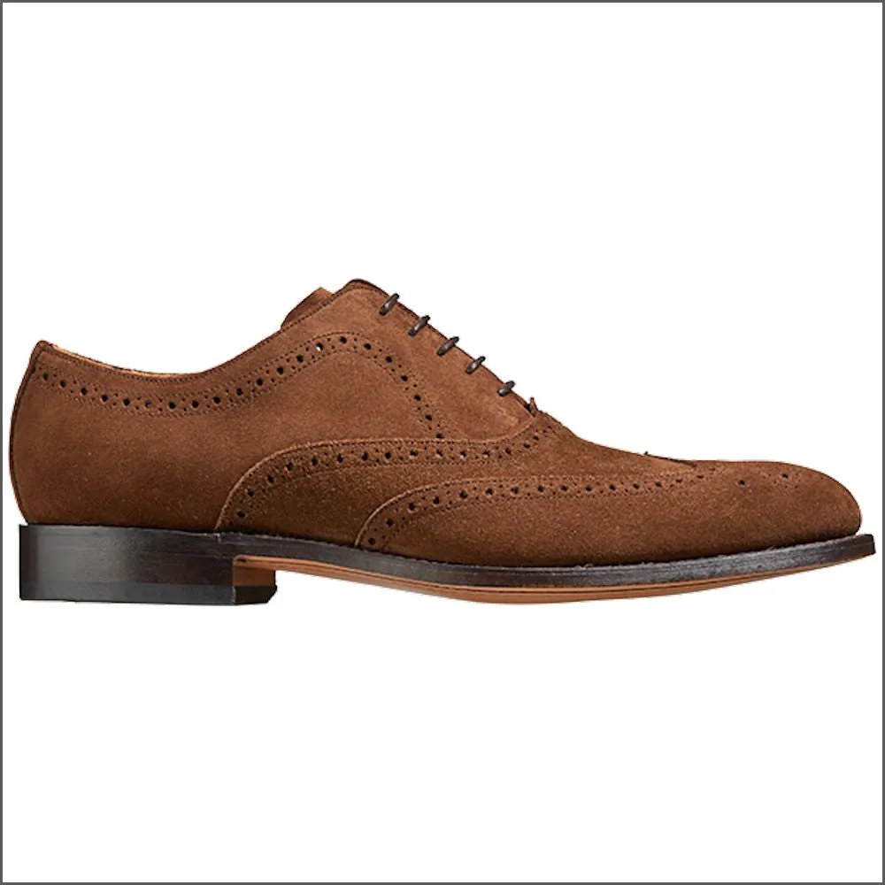 Barker Hampstead Castagnia Suede Wingtip Brogue--