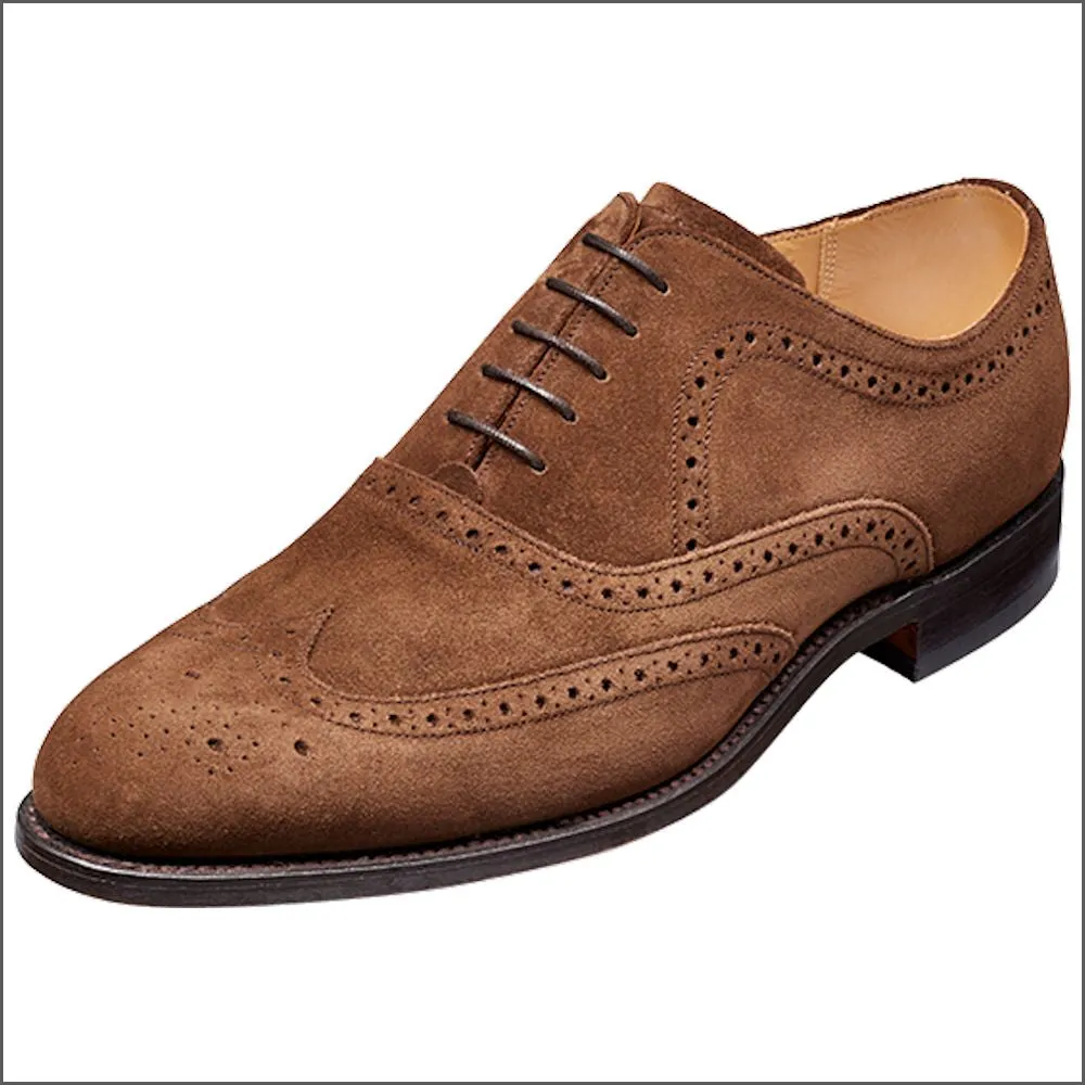 Barker Hampstead Castagnia Suede Wingtip Brogue--