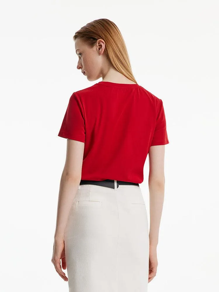 Basic Smile Hollow T-Shirt