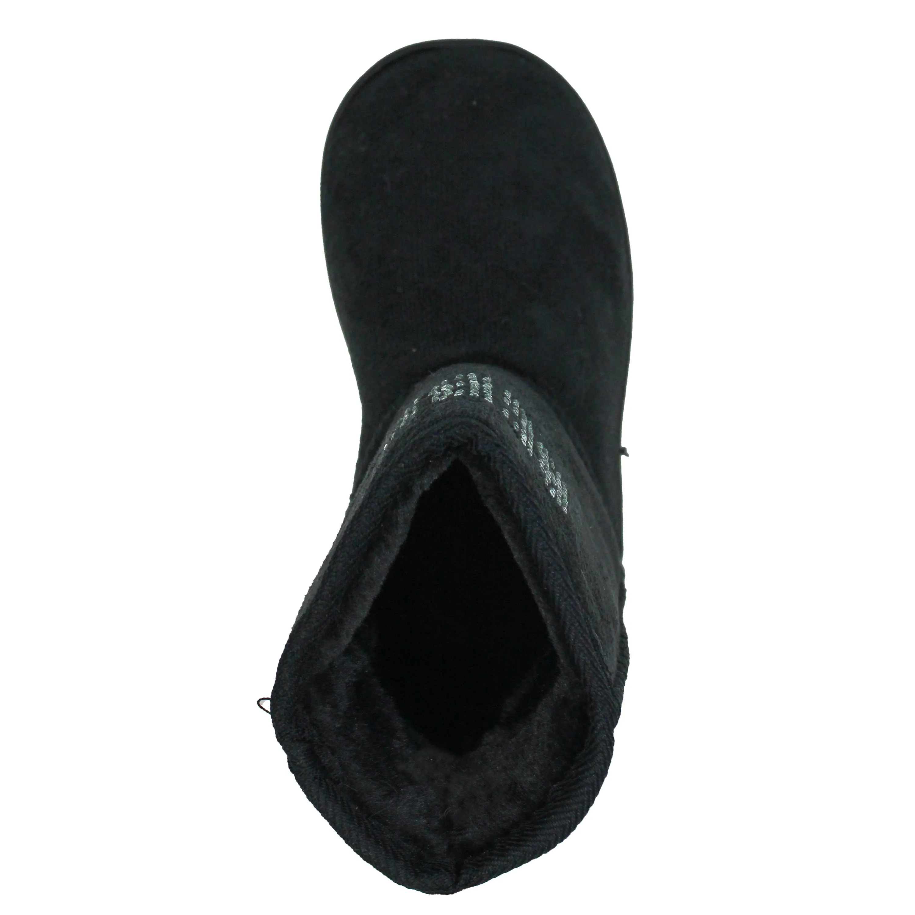 bebe Girl's Winter Boots Fur Boot Cuffs Sherpa Lined Shearling Microsuede Boots, Black
