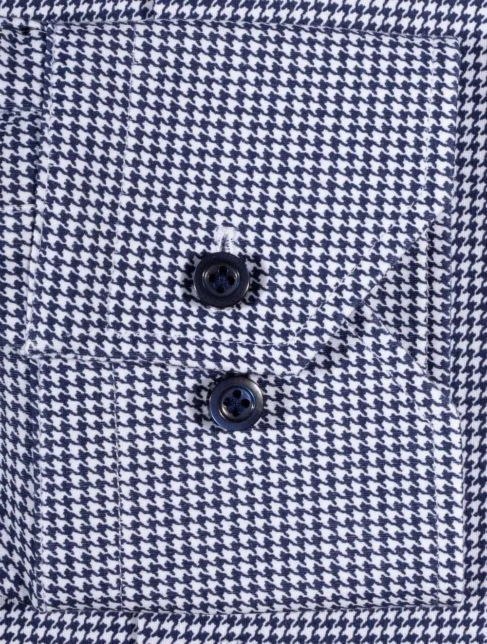 Best Houndstooth Shirt Navy