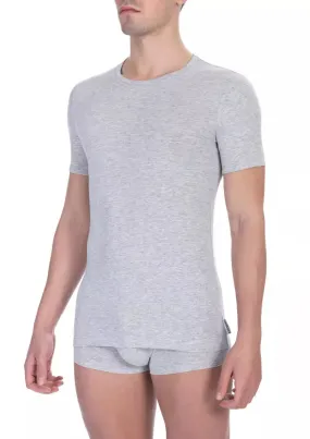 Bikkembergs Gray Cotton Men Men's T-Shirt
