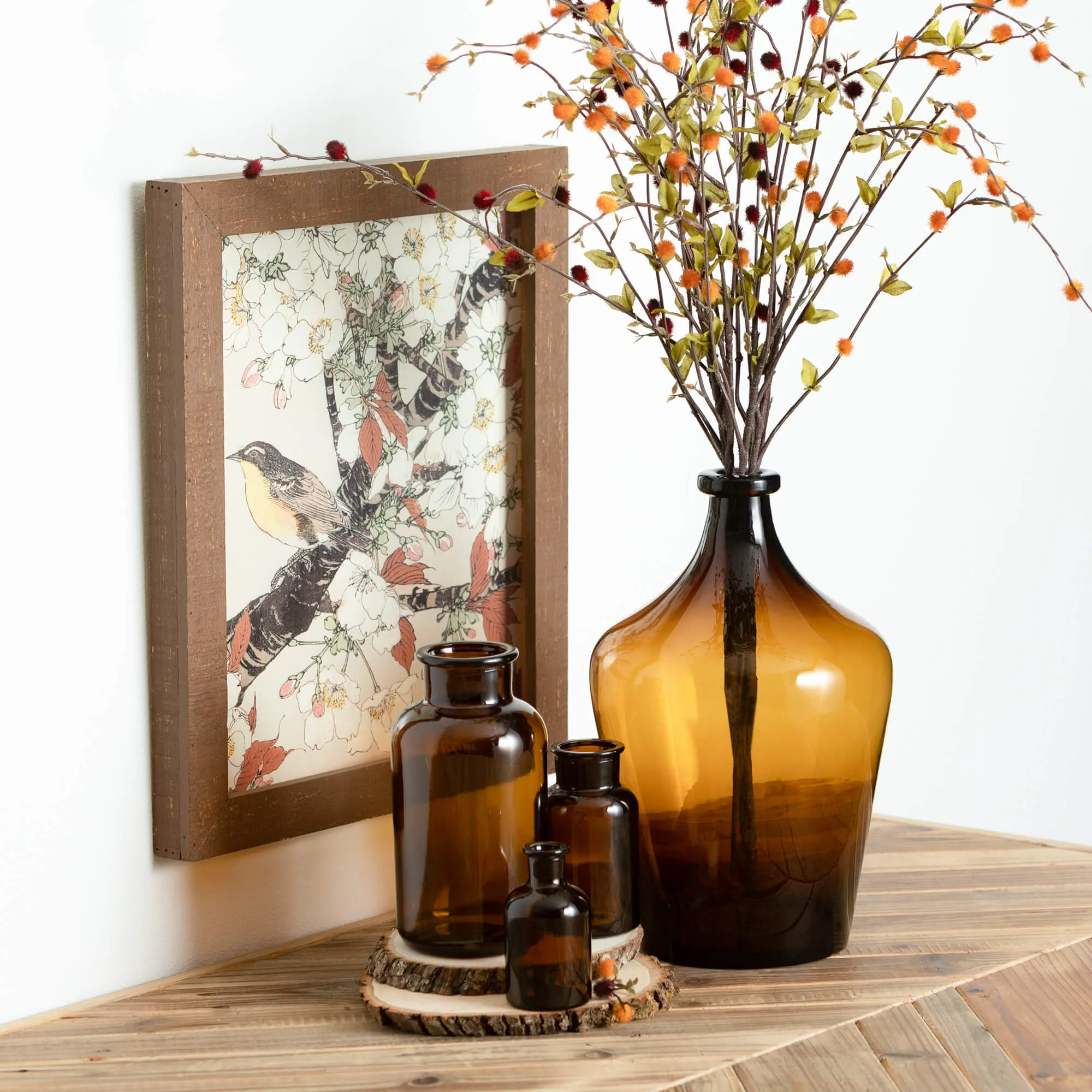 Bird Wall Art Multicolor 18"H Wood Set of 4