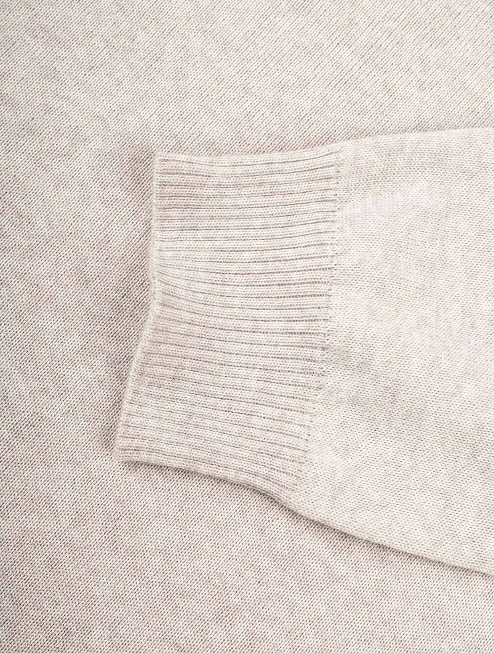 Biscuit Half Zip Merino Wool Jumper