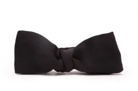 Black Batwing Silk Faille Grosgrain Bow Tie