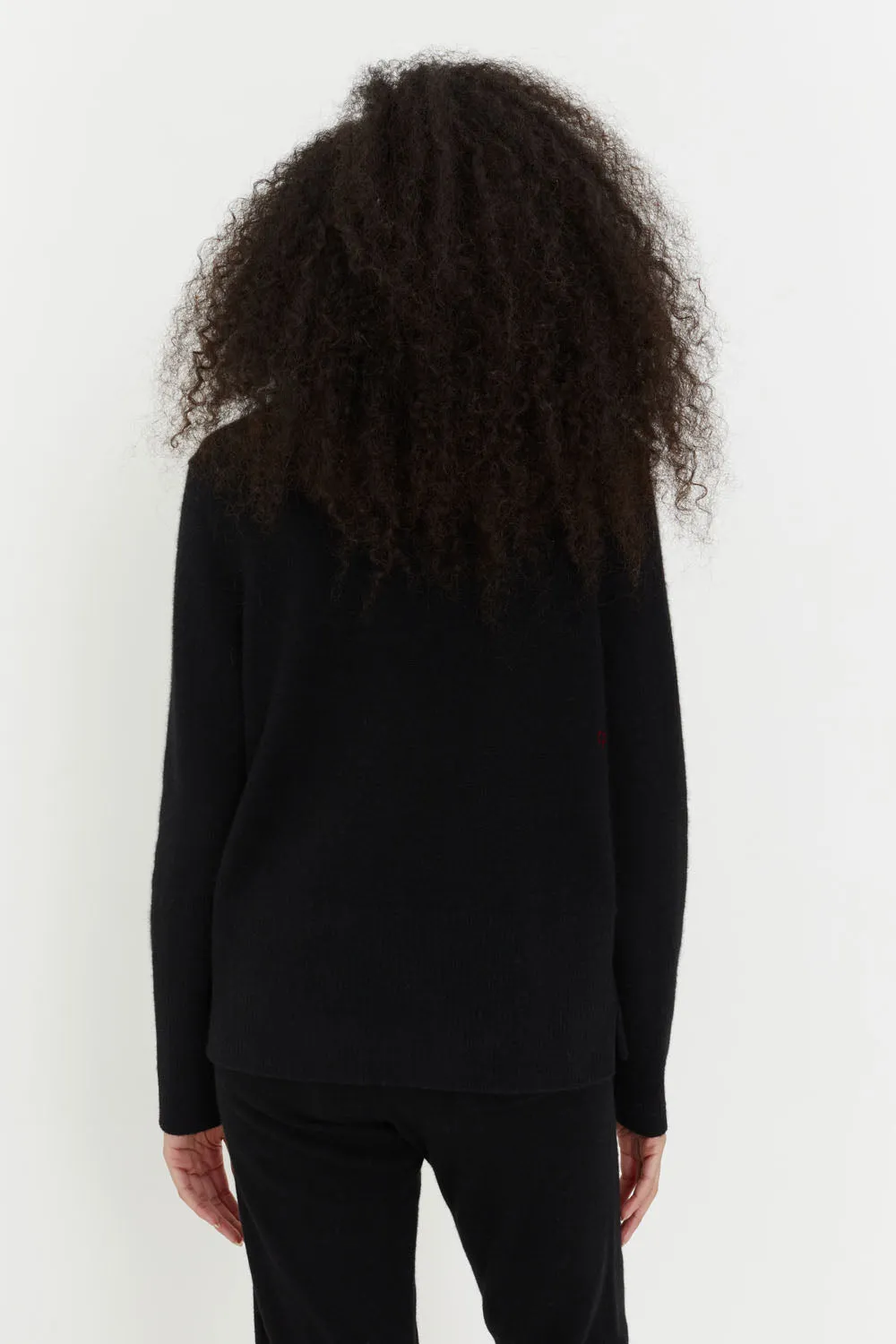 Black Cashmere Boxy Sweater